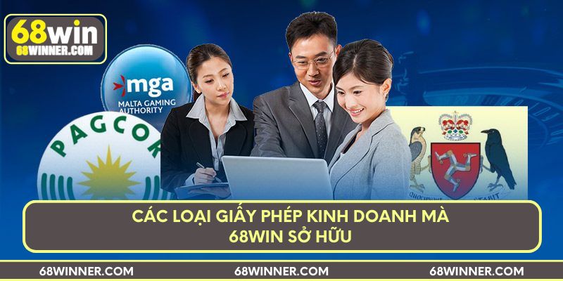 Các loại giấy phép kinh doanh mà 68WIN sở hữu